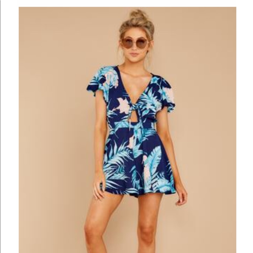 Red dress boutique romper